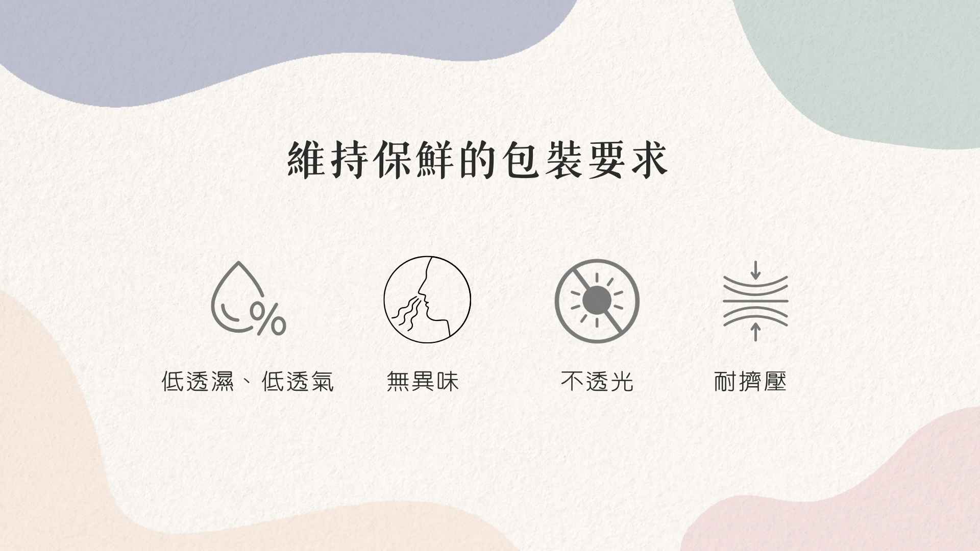 維持保鮮的包裝要求